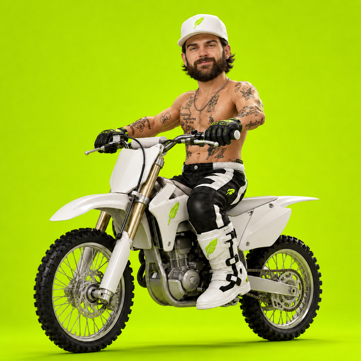 Robinhood Toy #619 — SolJakey on White Motorcycle