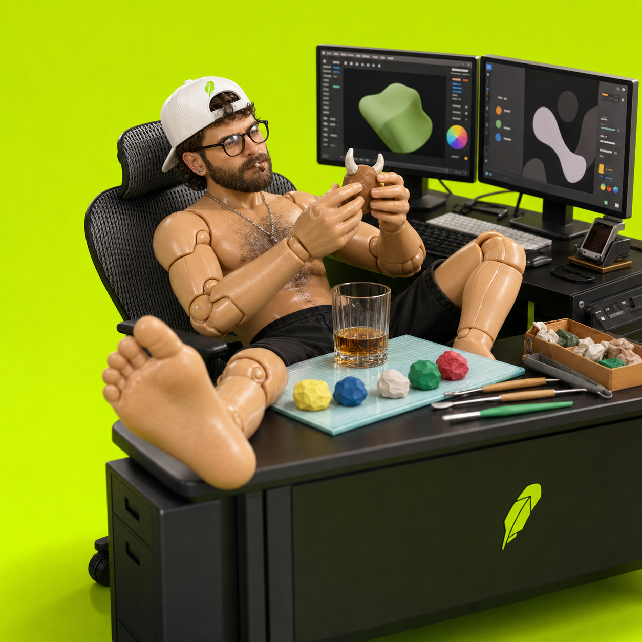 Robinhood Toy #643 — Brrrbon creating Clay StonKz