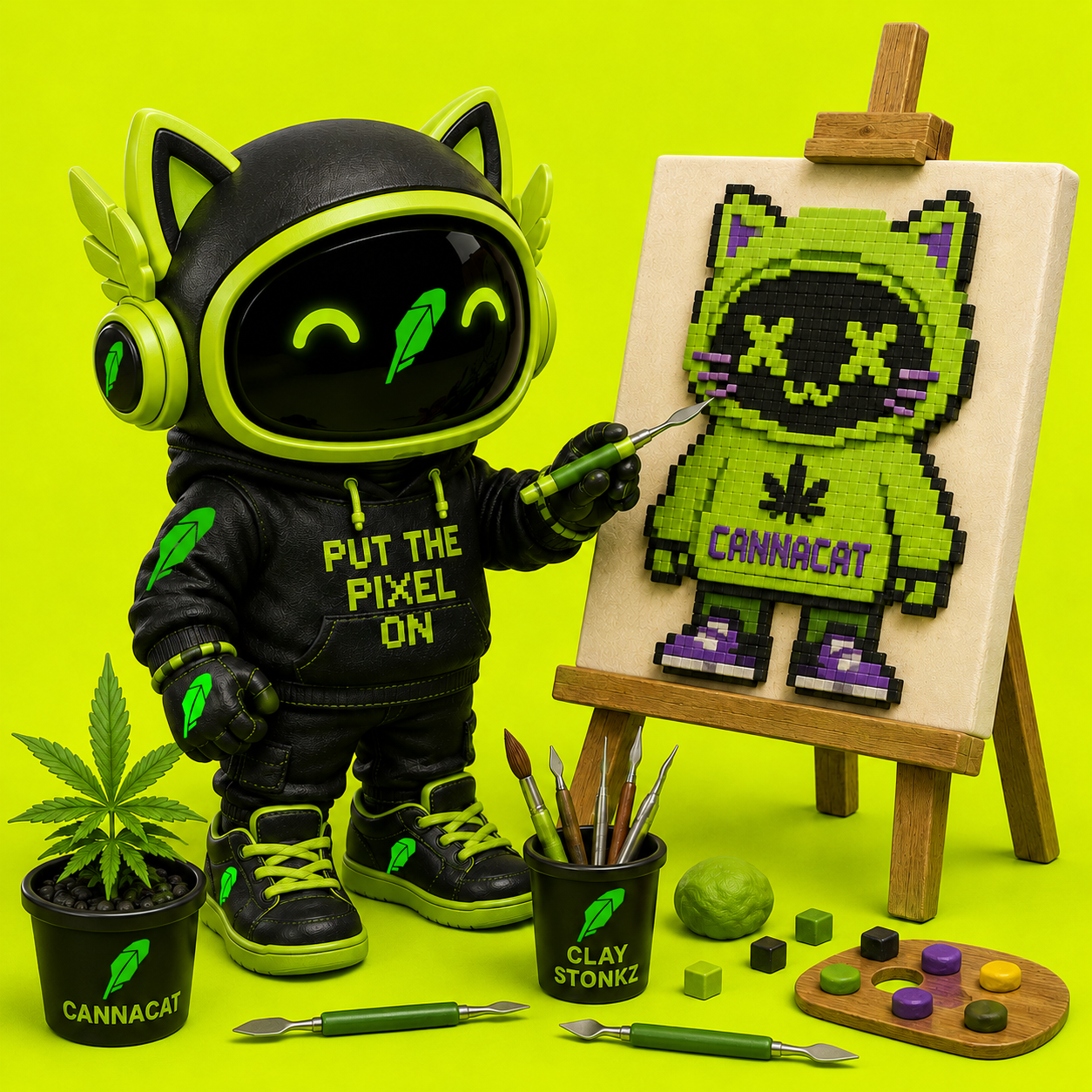 Robinhood Toy #738 — CannaCat x Put the Pixel On x Clay StonKz